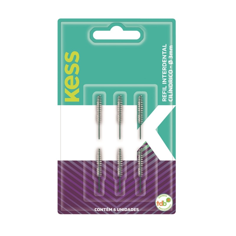 Refil Interdental Kess Cilíndrico 6 unidades