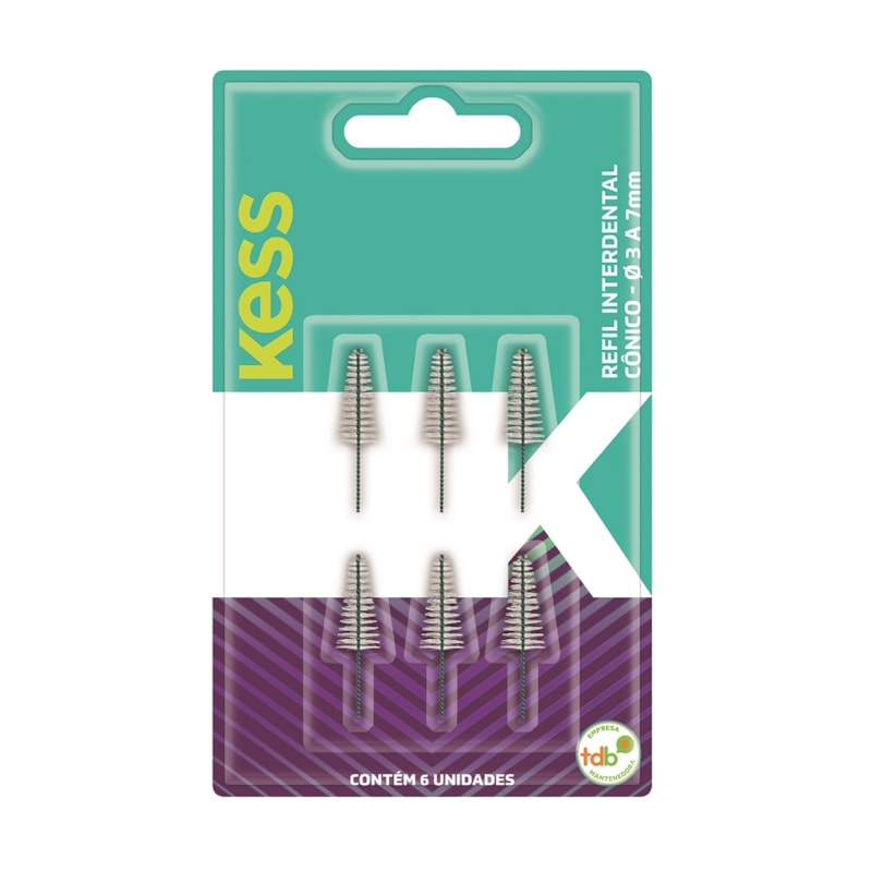 Refil Interdental Kess Cônico 6 unidades