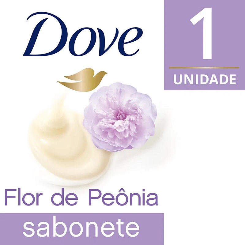 Sabonete Barra Dove 90 gr Creme e Flor de Peônia