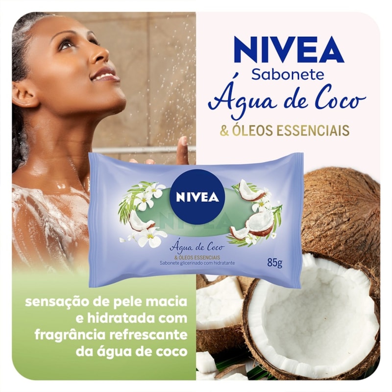 Sabonete Barra Nivea 85 gr Água de Coco