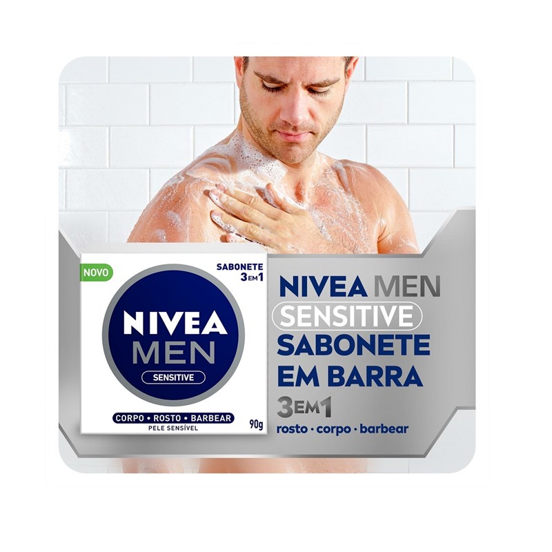 Sabonete Barra Nivea Men 90 gr Sensitive