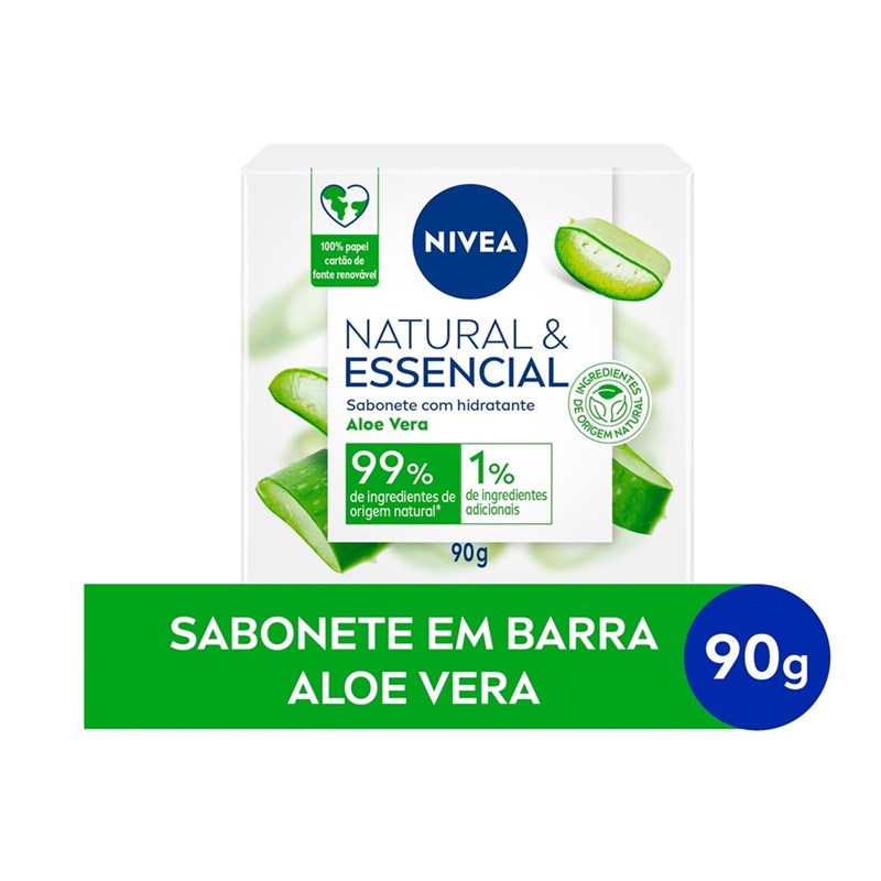 Sabonete Barra Nivea Natural & Essencial 90 gr Aloe Vera