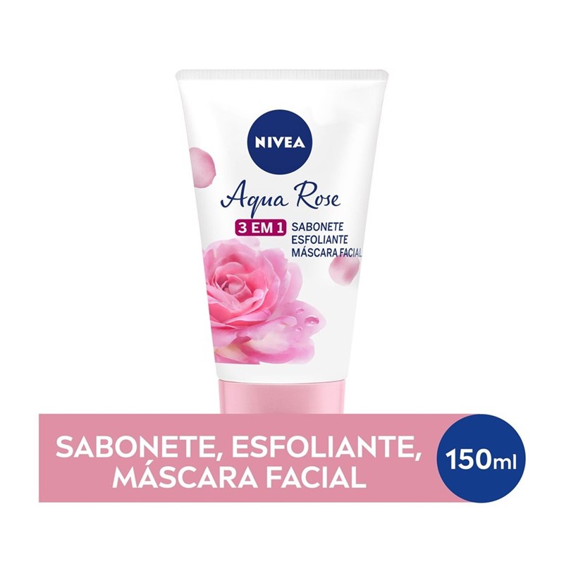 Sabonete Facial Nivea 3 em 1 150 ml Aqua Rose