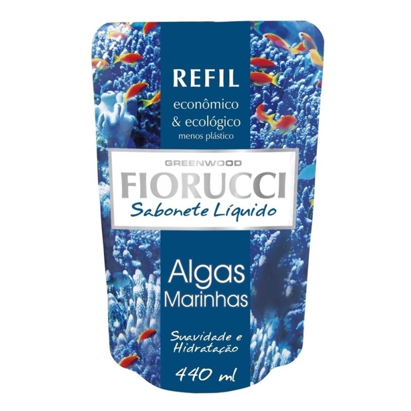 Sabonete Líquido Fiorucci Refil 440 ml Algas Marinhas