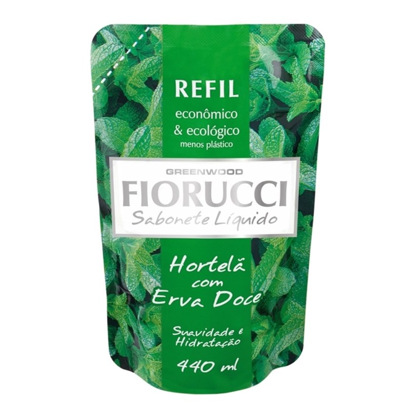 Sabonete Liquido Fiorucci Refil 440 ml Hortelã com Erva Doce