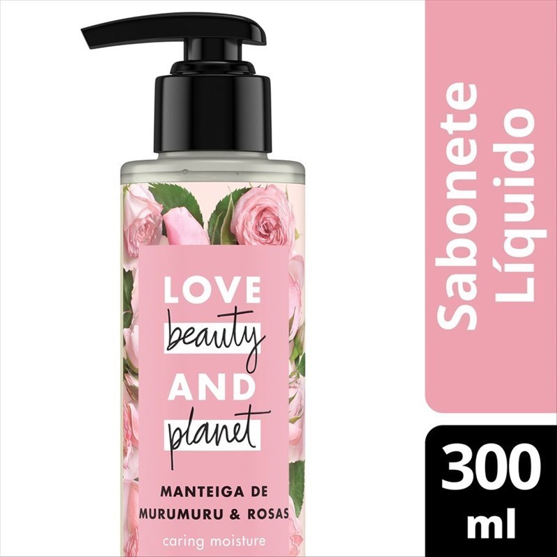 Sabonete Líquido Love Beauty And Planet Caring Moisture 300ml  Manteiga de Murumuru e Rosas