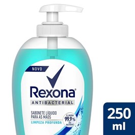 Sabonete Líquido Para as Mãos  Rexona Antibacterial 250 ml Limpeza Profunda Elimina 99% das bactérias