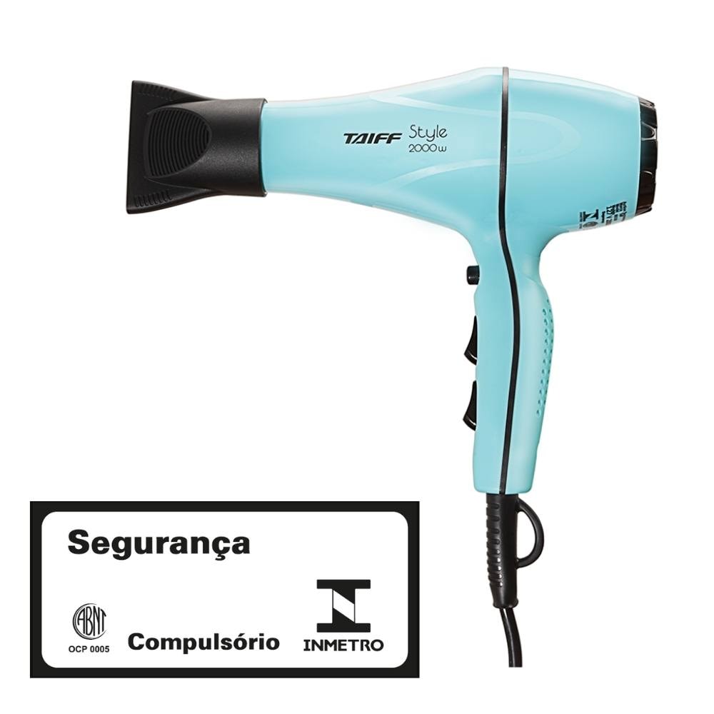 Secador de Cabelo Taiff Style 2000w 110V Azul Tiffany - LojasLivia