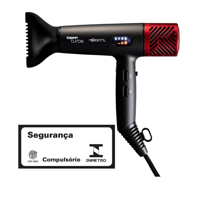 Secador de Cabelo Taiff Turbe Digital 2400W 220V