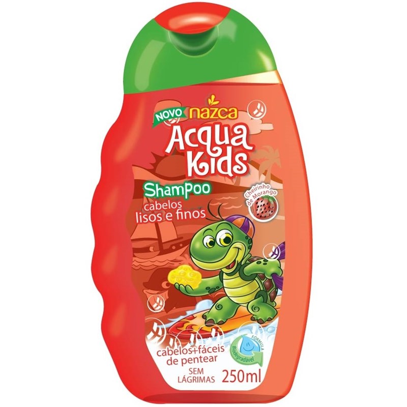 Shampoo Acqua Kids 250 ml Cabelos Lisos e Finos
