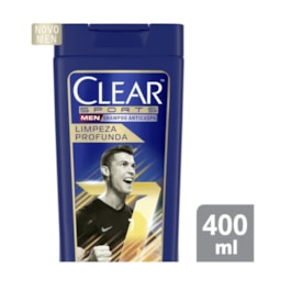 Shampoo Anticaspa Clear Men 400 ml Limpeza Profunda