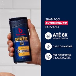 Shampoo Bozzano 3x1 200 ml Antiqueda