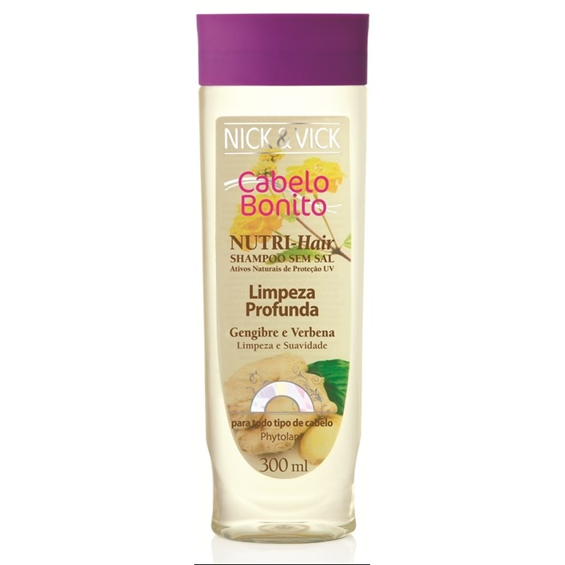 Shampoo Cabelo Bonito Nutri Hair 300 ml Limpeza Profunda
