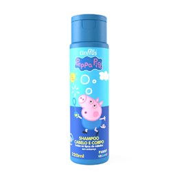 Shampoo Cabelo e Corpo Griffus 220 ml  George Peppa Pig  Azul