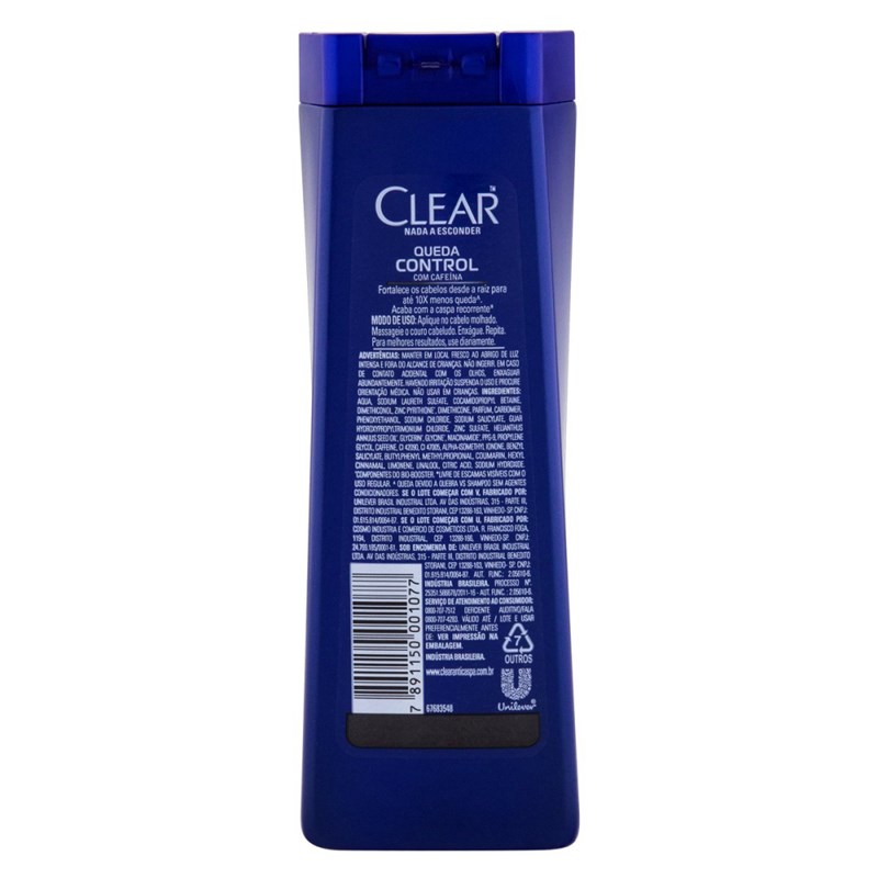 Shampoo Clear Men 200 ml Queda Control