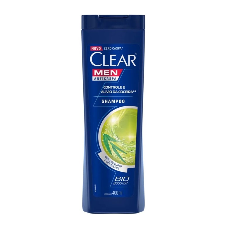 Shampoo Clear Men 400 ml Controle e Alívio da Coceira