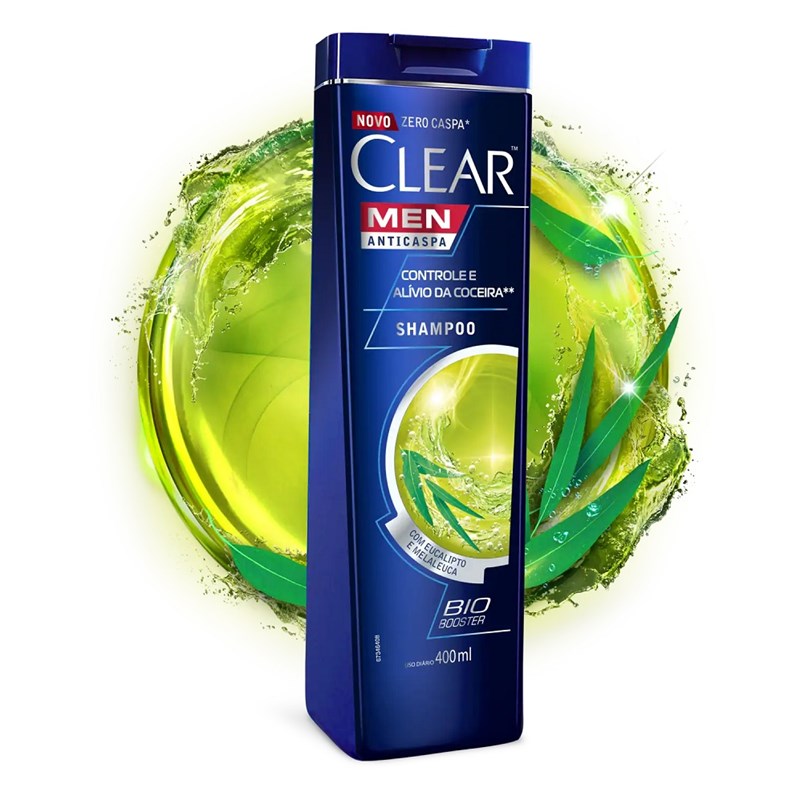 Shampoo Clear Men 400 ml Controle e Alívio da Coceira
