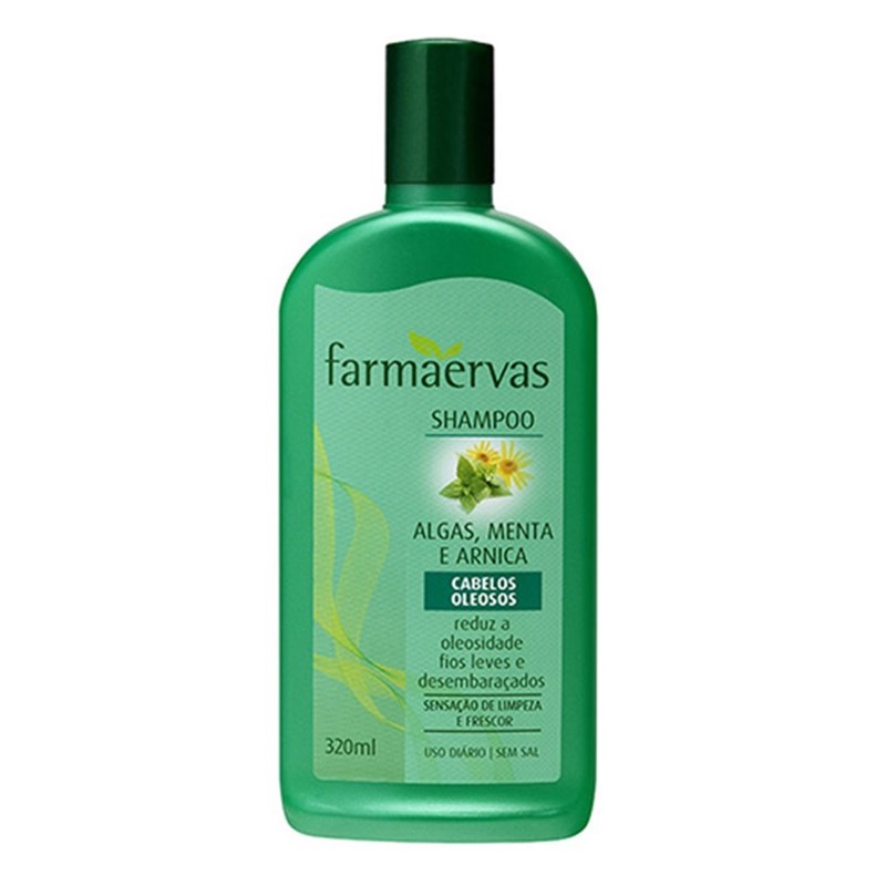 Shampoo Farmaervas 320 ml Algas, Mentas e Arnica