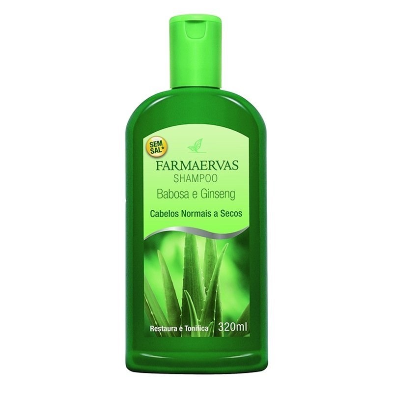 Shampoo Farmaervas 320 ml Babosa e Ginseng