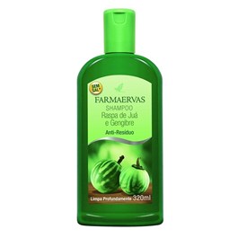 Shampoo Farmaervas 320 ml Raspa de Jua e Gengibre