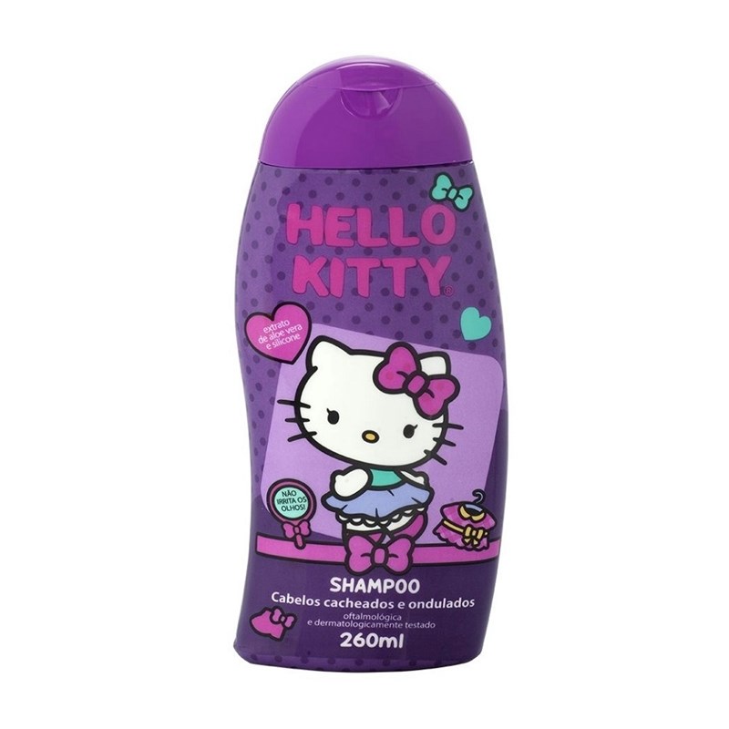 Shampoo Hello Kitty 260 ml Cabelos Cacheados e Ondulados