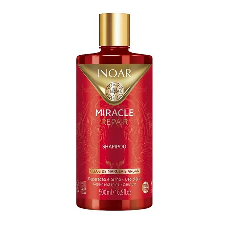Shampoo Inoar Miracle Repair 500 ml Óleos de Marula e Argan