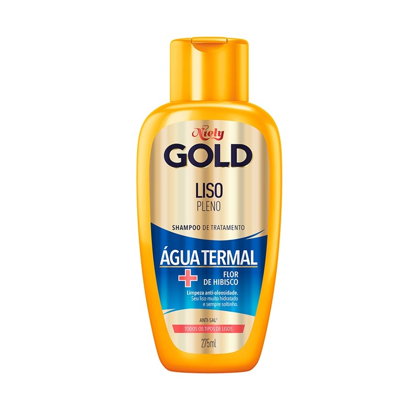 Shampoo Niely Gold 275 ml Liso Pleno