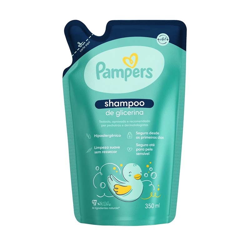 Shampoo Pampers Refil 350 ml Glicerina