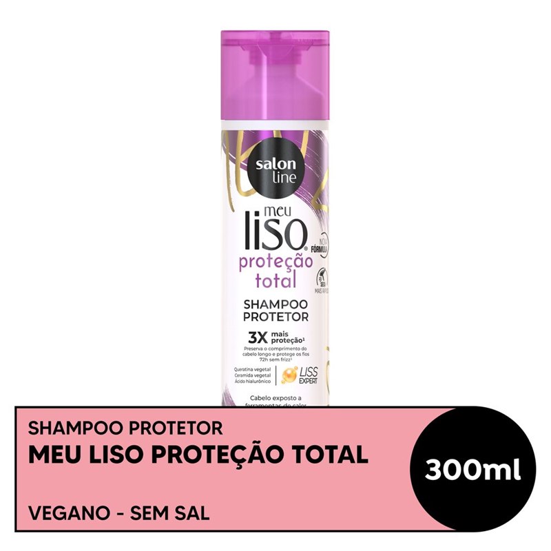 Shampoo Salon Line Meu LIso 300 ml Proteção Total