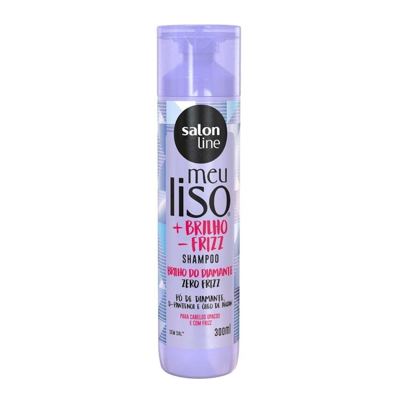 Shampoo Salon Line Meu Liso Brilhante 300 Ml Limpeza Iluminadora Lojaslivia