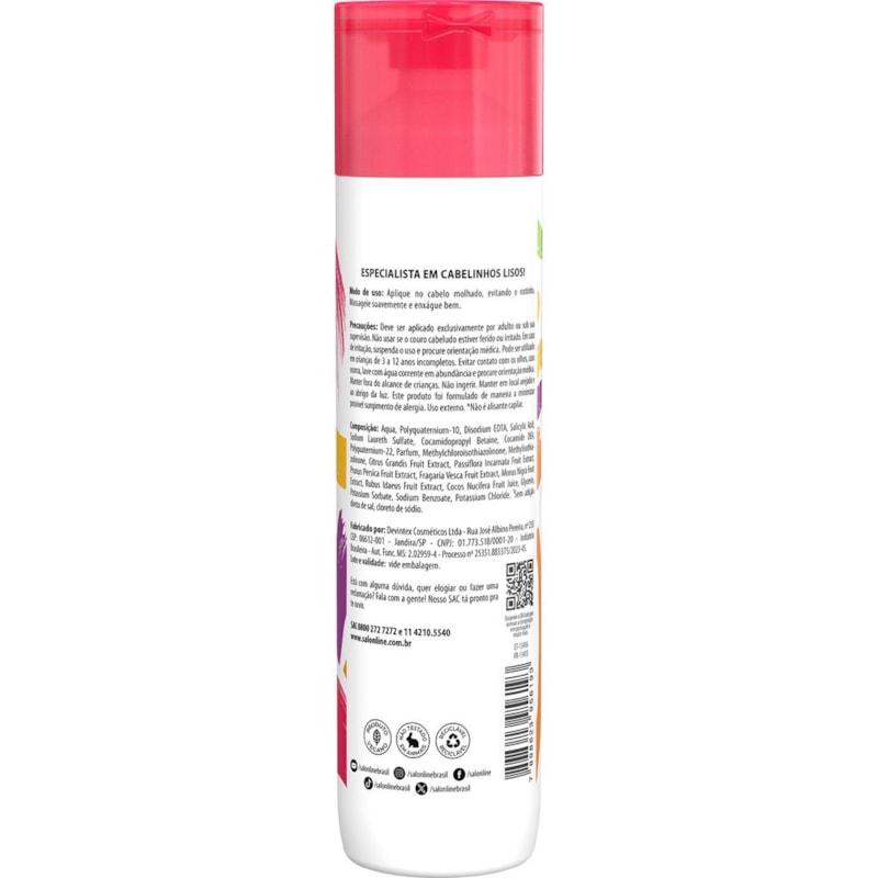 Shampoo Salon Line Meu Liso Kids 300 ml Hidratação e Brilho