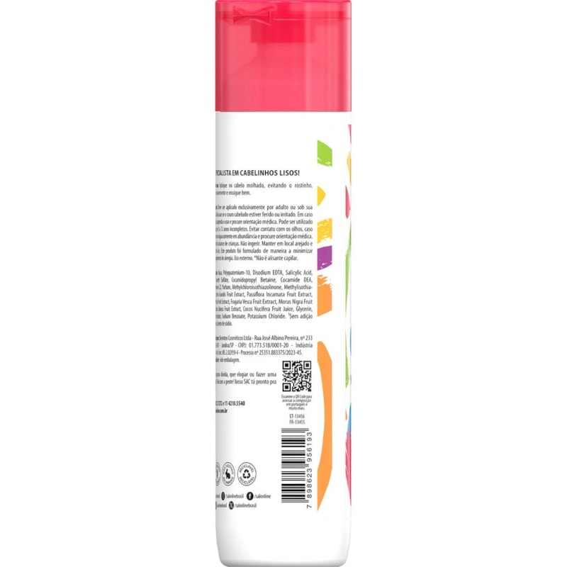 Shampoo Salon Line Meu Liso Kids 300 ml Hidratação e Brilho