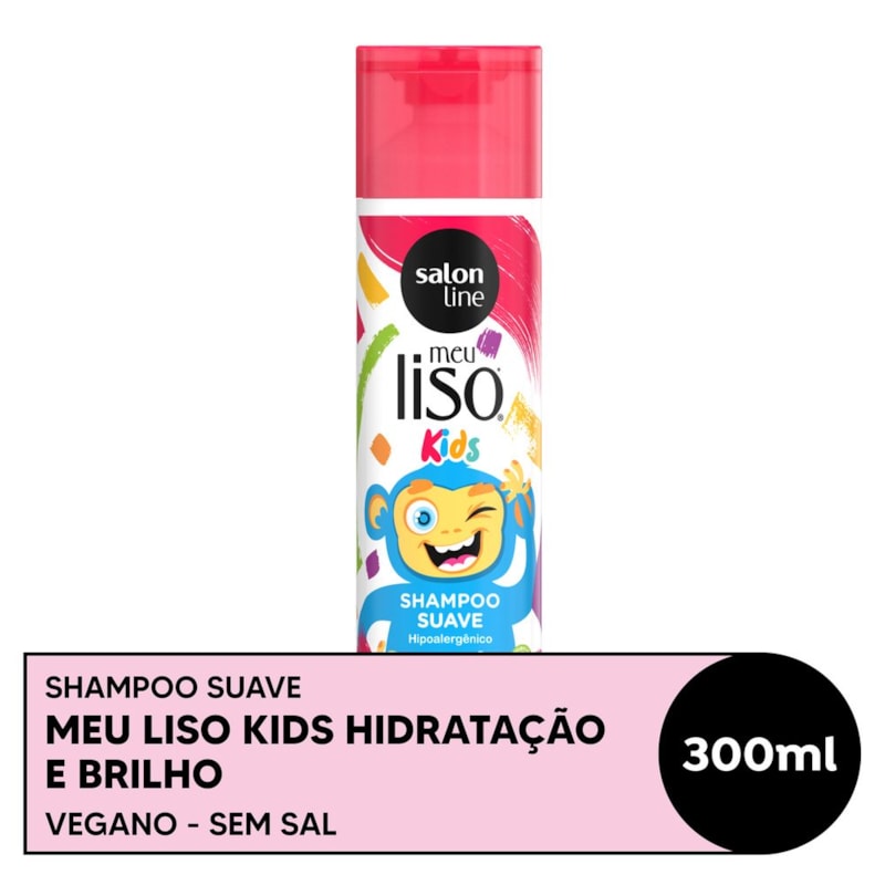 Shampoo Salon Line Meu Liso Kids 300 ml Hidratação e Brilho