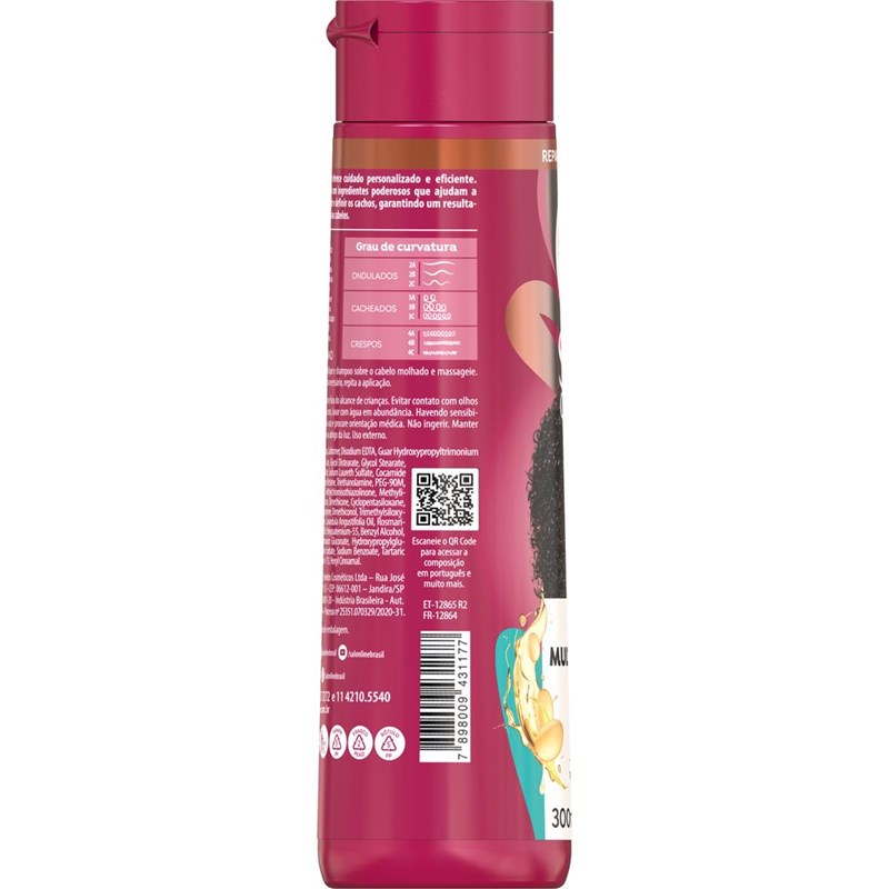 Shampoo Salon Line S.O.S Cachos 10 em 1 300 ml Multibenefícios