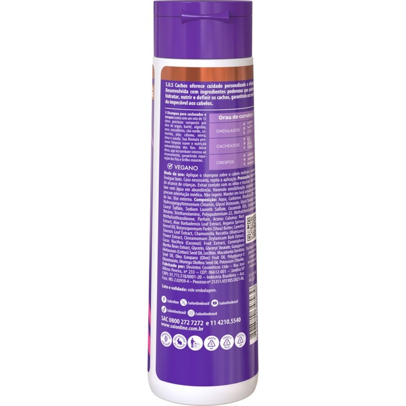 Shampoo Salon Line S.O.S Cachos 300 ml Super Óleos