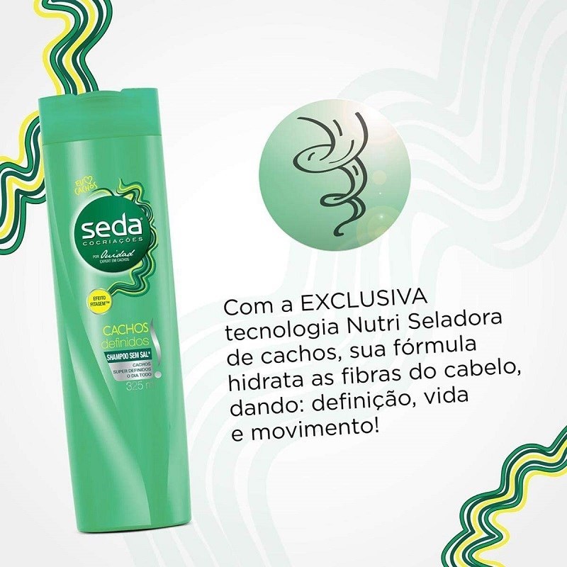Shampoo Seda Cocriações 325 ml Cachos Definidos