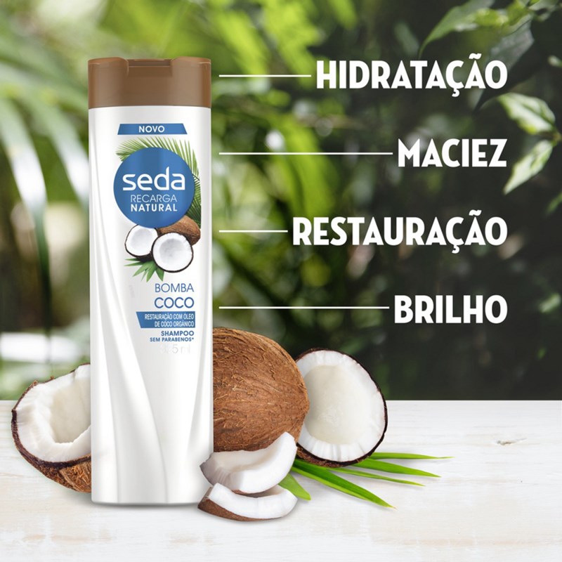 Shampoo Seda Recarga Natural 325 ml Bomba de Coco