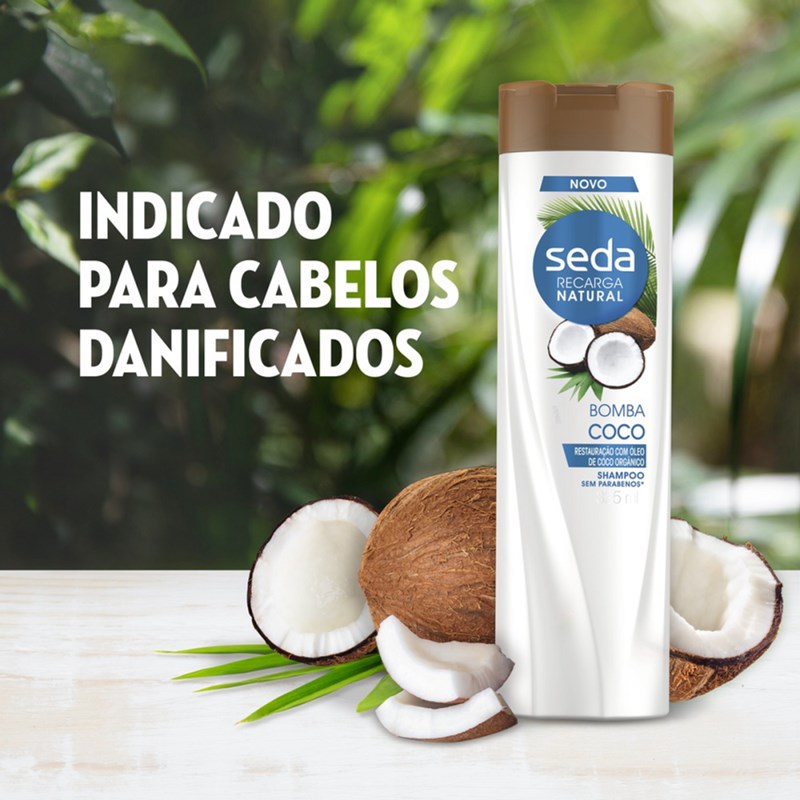 Shampoo Seda Recarga Natural 325 ml Bomba de Coco