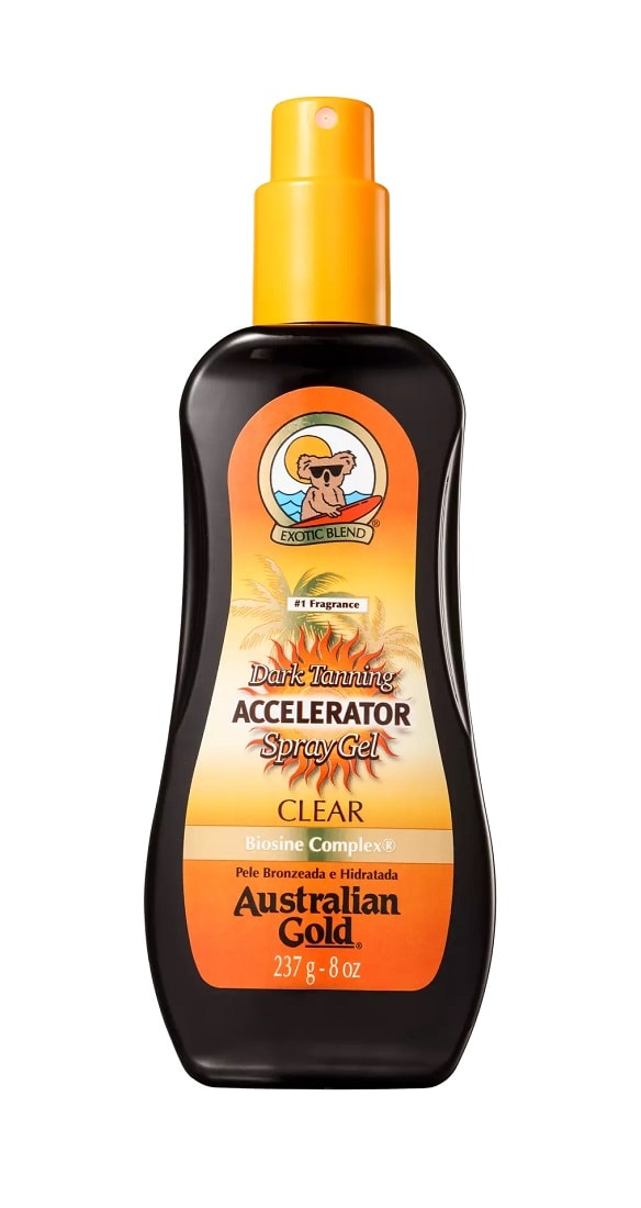 australian gold dark tanning accelerator spray gel clear