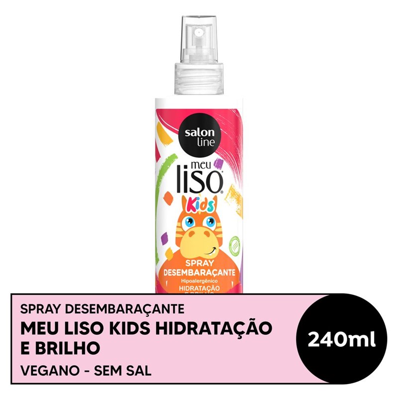 Spray Desembaraçante Salon Line Meu Liso Kids 240 ml Hidratação e Brilho