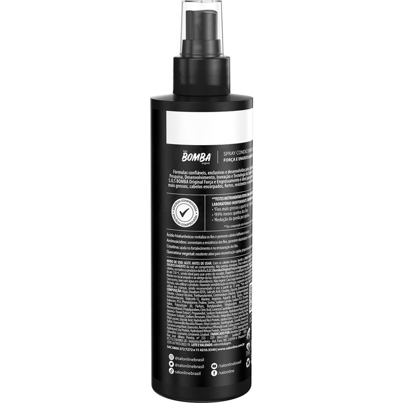 Spray Salon Line S.O.S Bomba 240 ml Força e Engrossamento