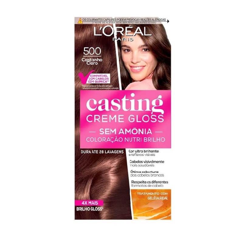 Tonalizante L'oréal Paris Casting Creme Gloss Castanho Claro 500