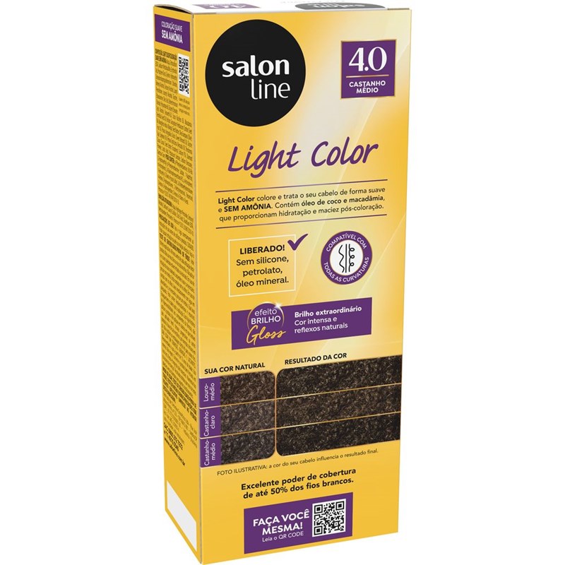 Tonalizante Salon Line Light Color Castanho Médio 4.0