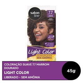 Tonalizante Salon Line Light Color Marrom Dourado 7.7