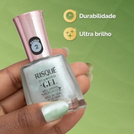 Top Coat Risqué Diamond Gel Meu Jardim Mágico 9,5 ml Dança das Fadas