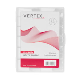 Unhas Gel Tip Vertix Pro Nails Square 240 unidades