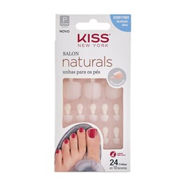 Unhas Postiças Kiss New Yourk Salon Natural para Pés KSN01TNBR