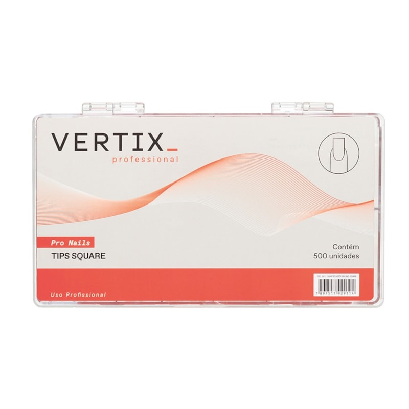 Unhas Tips Vertix Pro Nails Square 500 unidades